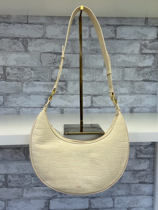 JW PEI Handbags - JW PEI Carly Saddle Bag in Ivory Croc Like New Condition Chic‎ Elegant Capsule